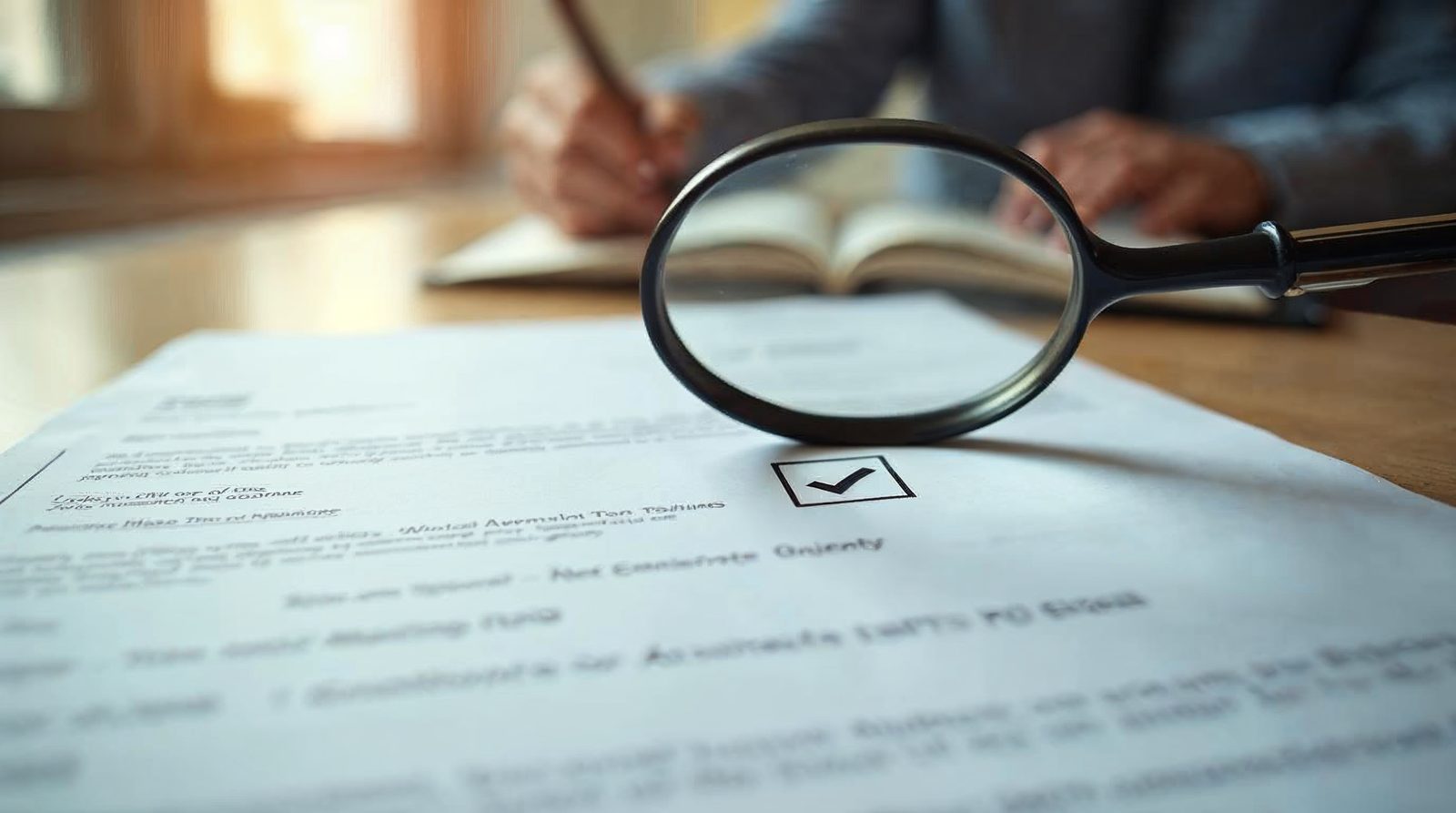 Documento legal con sello aprobación IA