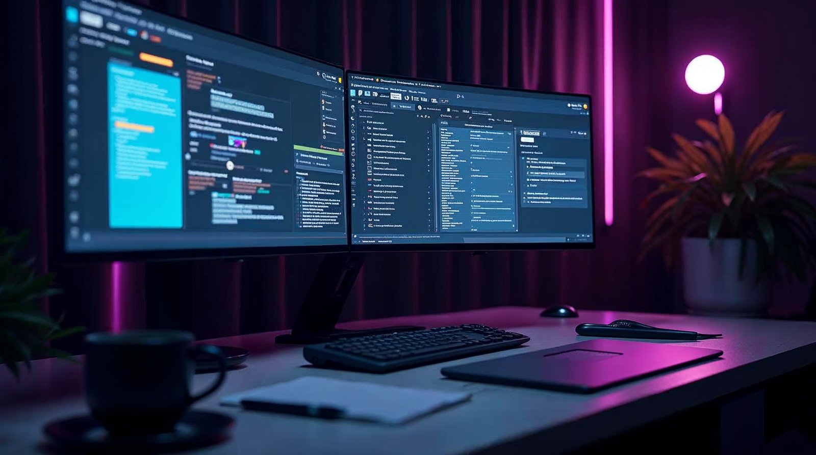 Workspace de productividad con herramientas IA