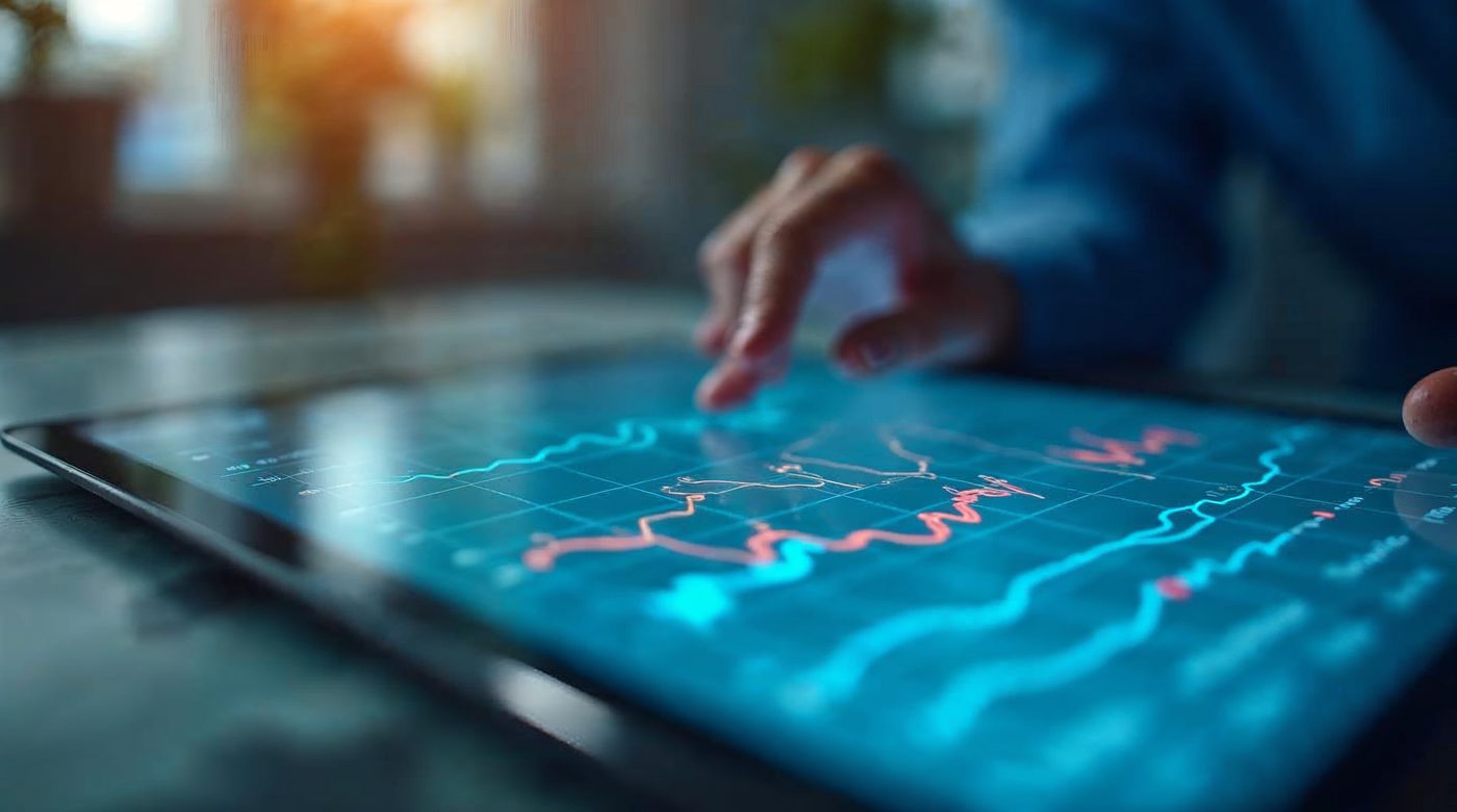 Tablet médico con datos clínicos y resaltados IA