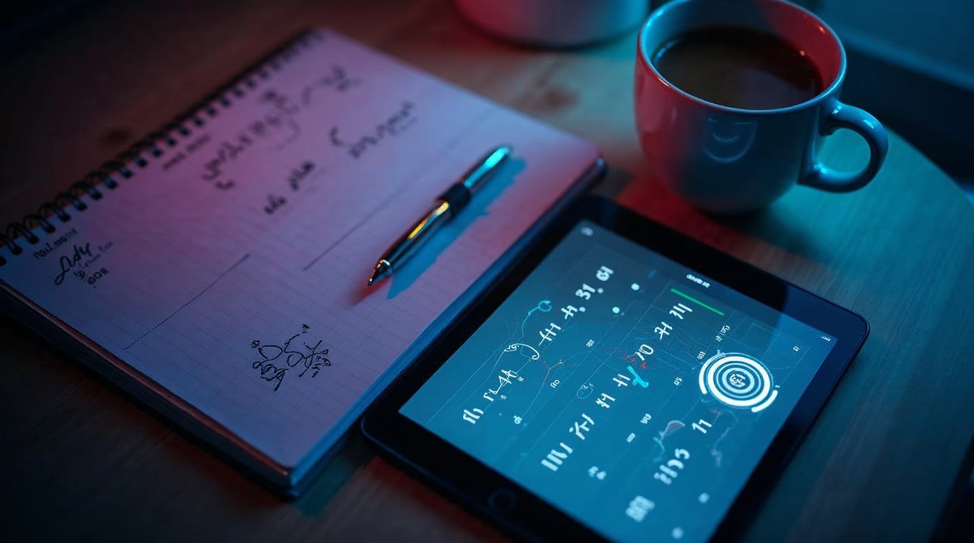 Reunión de estrategia comercial B2B con tablet y notas de pipeline