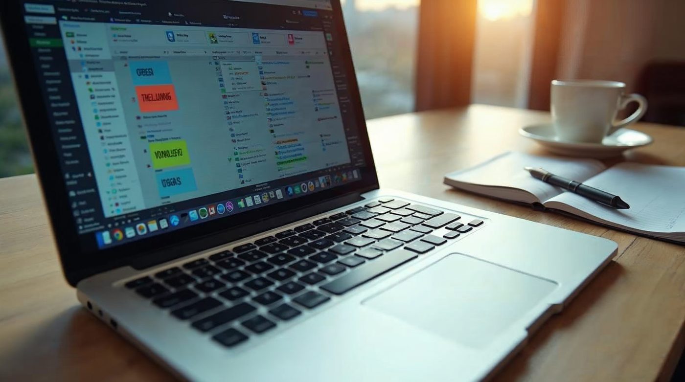 Workspace con flujos de automatización visual