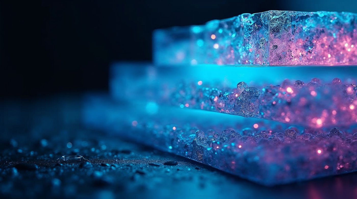 Capas de arquitectura neural de un LLM en visualización abstracta